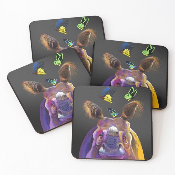 Item preview, Rhino and Butterflies designed and sold by Brooke Connor.