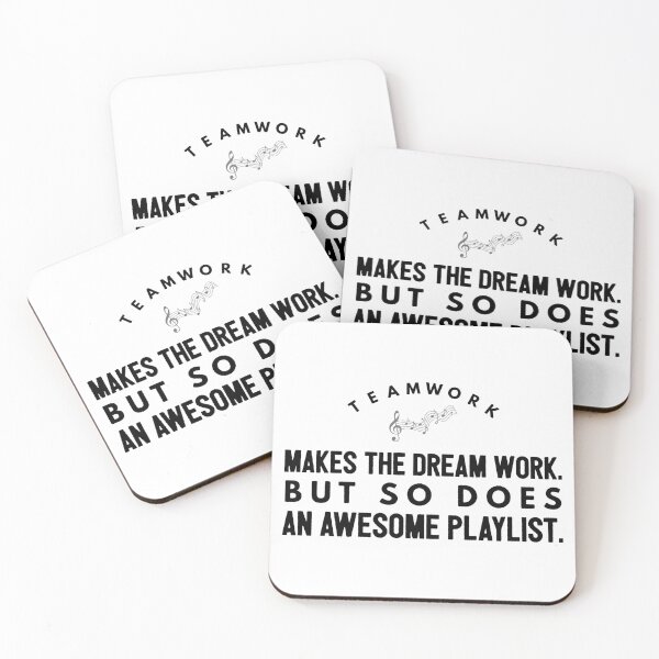Item preview, Funny Teamwork Quote - Coworker Gift - Playlist - Teamwork Makes The Dream Work designed and sold by Soaring Eagle.