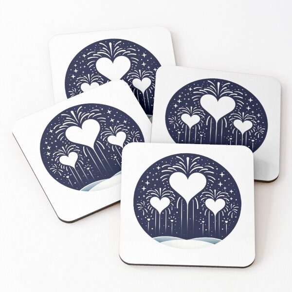 Item preview, Heart Fireworks - Love's Sky Spectacle designed and sold by SADStyleDesigns.