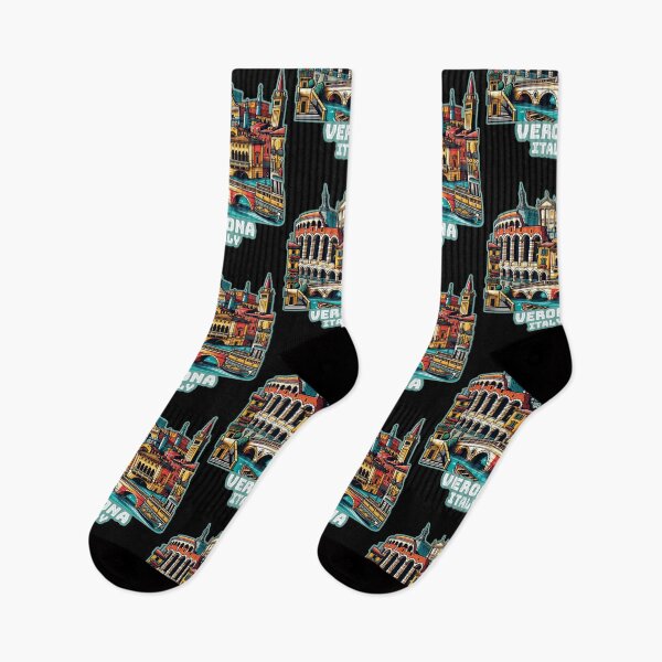 Item preview, Vintage retro Architectural landscape skyline of Verona, Italy. Beautiful travel design. designed and sold by Unitepeople.