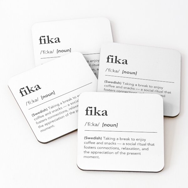 Item preview, Fika definition, fika meaning, coffee culture, sweden, dictionary art, scandinavian lifestyle designed and sold by lagunaklein.