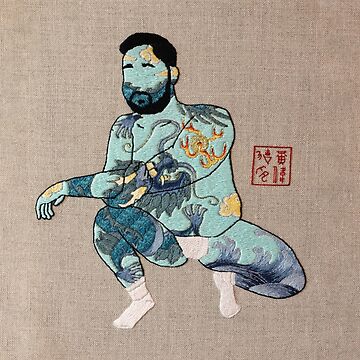 Artwork thumbnail, Year of the Dragon (linen texture) by CheckHIMOut