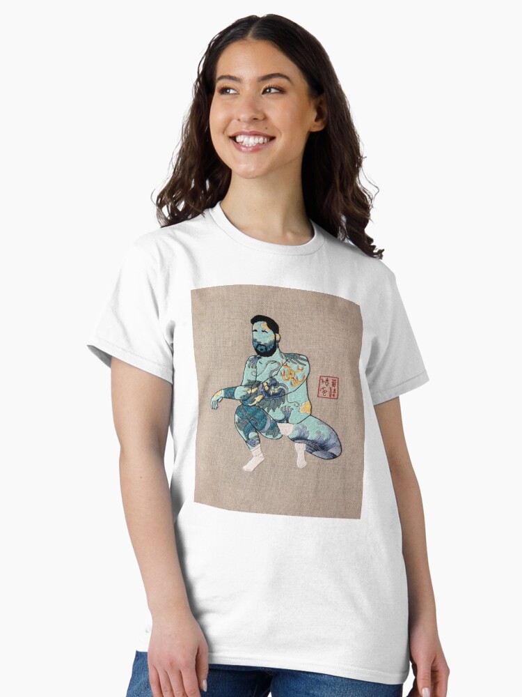 Thumbnail 2 of 7, Classic T-Shirt, Year of the Dragon (linen texture) designed and sold by CheckHIMOut.