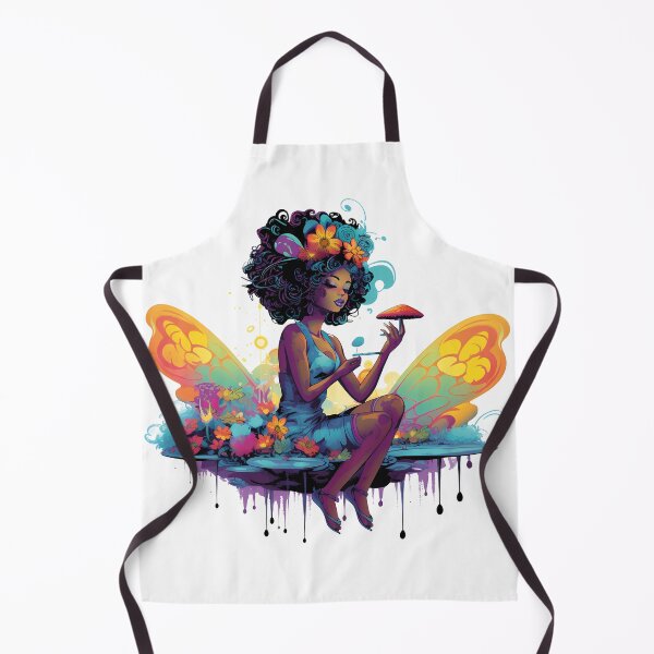 Item preview, African American Fairy in a mushroom designed and sold by Krasnovaovaova.