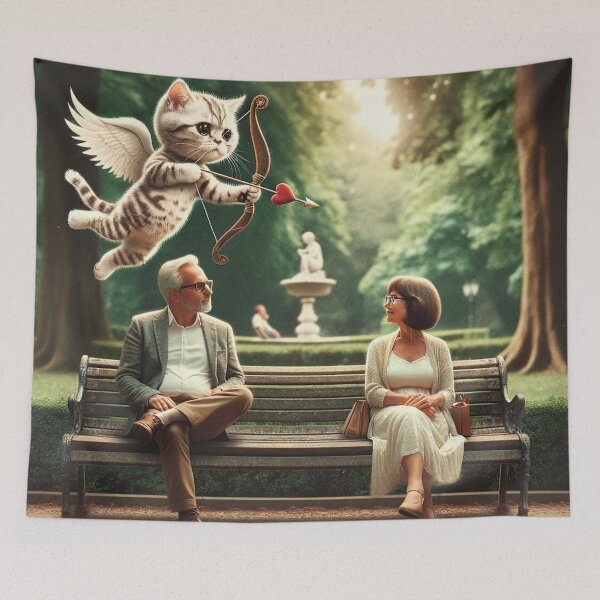 Item preview, Love Strikes from Above: Cupid Cat's Magic designed and sold by catontheroof.