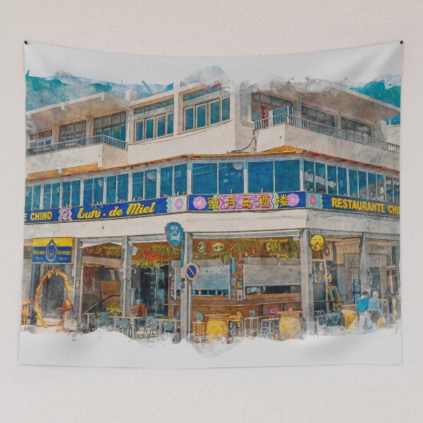 Item preview, Puerto Pollensa Mallorca Popular Corner designed and sold by GG WALL ART.