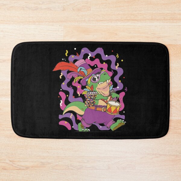 Item preview, Dinosaur Dino Groove T-Rex Drumming in Mardi Gras Madness designed and sold by DrawHandArt.