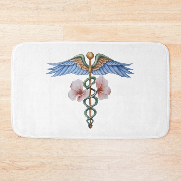 Item preview, A Symbol of Renewed Health - Floral Caduceus designed and sold by EmeraldeaArt.