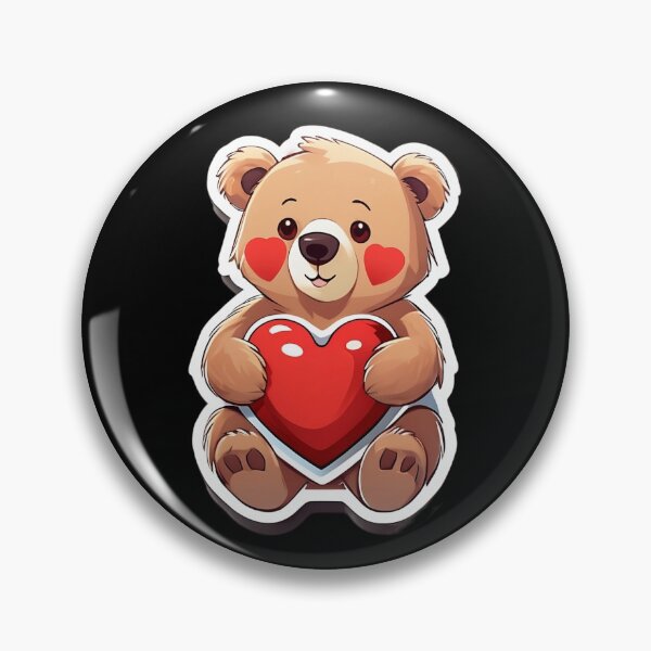 Item preview, Charming Bear Holding Heart designed and sold by AceStyleDesigns.