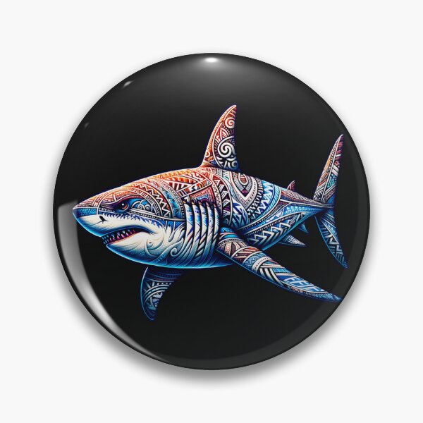 Item preview, Great White Shark Polynesian Tribal Design designed and sold by HippieFarms11.