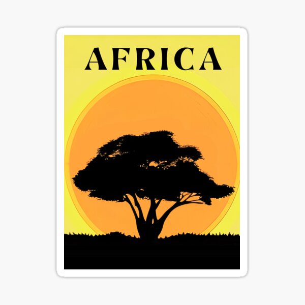 Item preview, African Acacia Tree Against an Orange Sunset designed and sold by Marymarice.