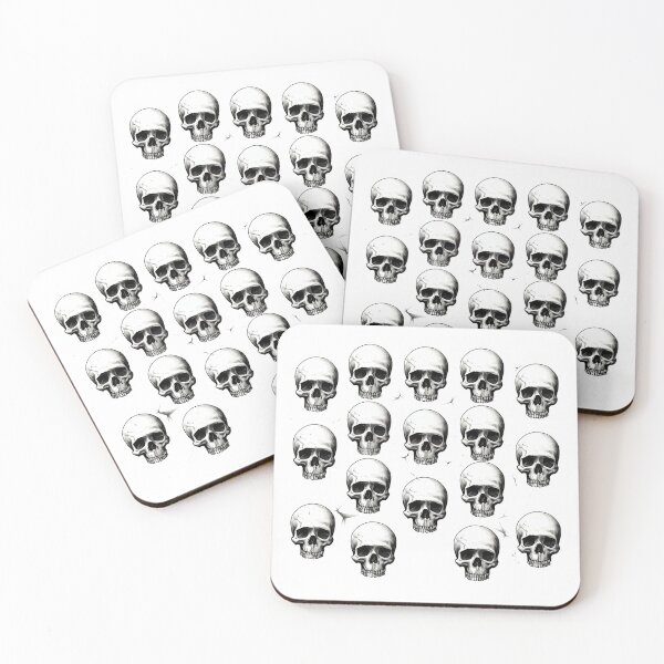 Item preview, Black and white skull pattern  designed and sold by dcrc.
