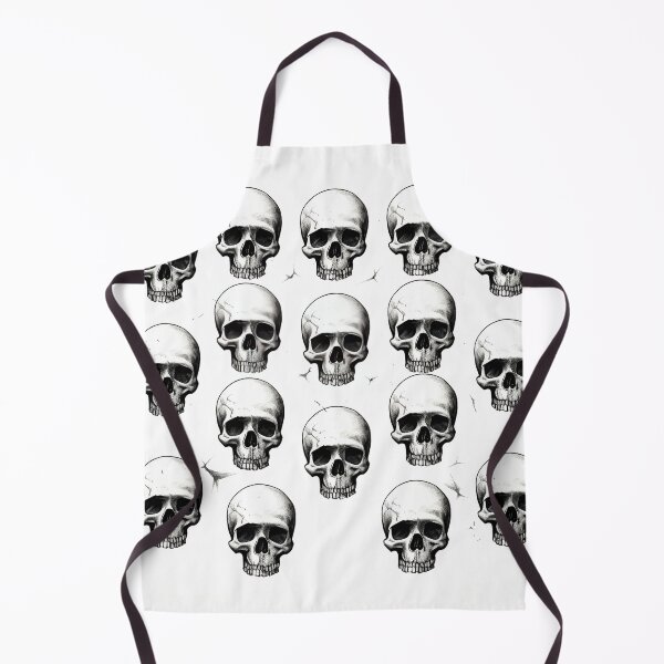 Item preview, Black and white skull pattern designed and sold by dcrc.