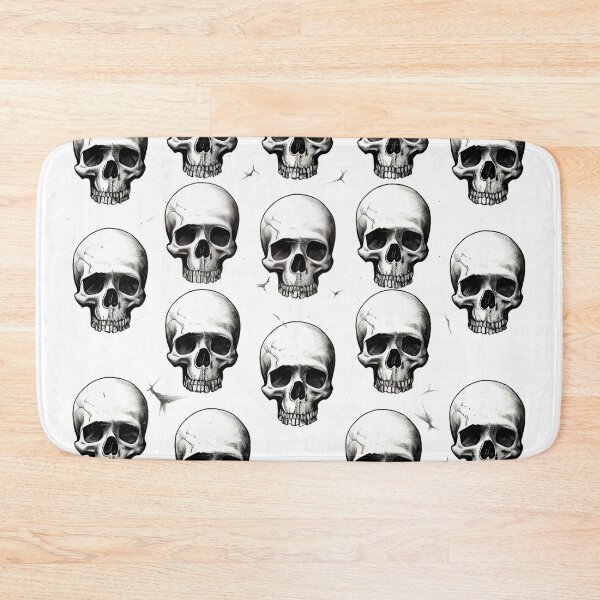 Item preview, Black and white skull pattern  designed and sold by dcrc.