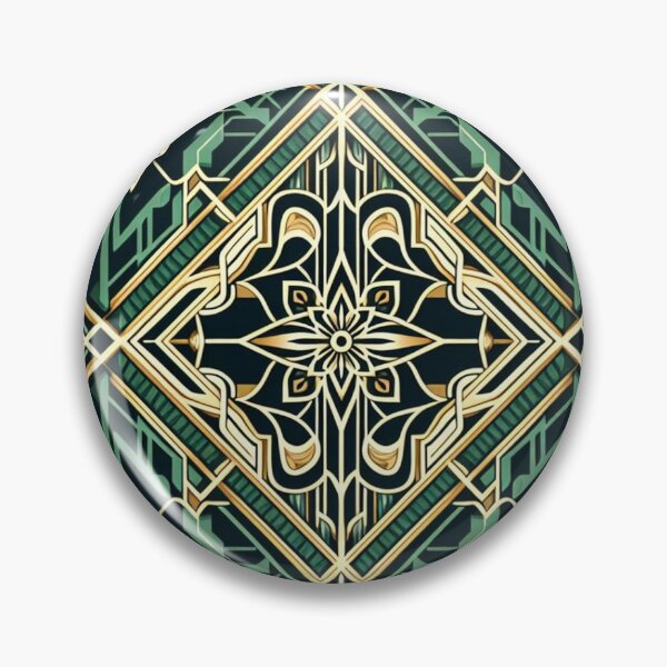 Item preview, Emerald Art Deco Wallpaper 1 designed and sold by ollie-shop.