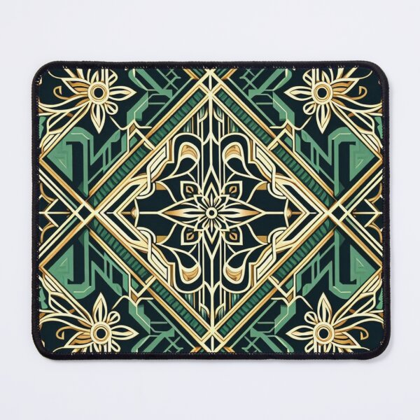 Item preview, Emerald Art Deco Wallpaper 1 designed and sold by ollie-shop.