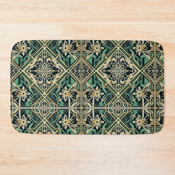 Item preview, Emerald Art Deco Wallpaper 1 designed and sold by ollie-shop.