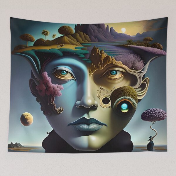 Item preview, Floating Dreams: A Surreal Fantasy Landscape designed and sold by artmanikin.