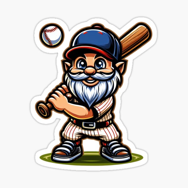 gnome baseball hit Sticker