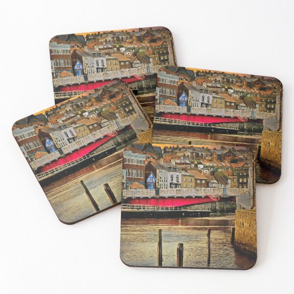 Item preview, Night reflections in Whitby Harbour designed and sold by RosRidleyPhoto.