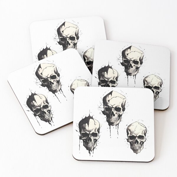 Item preview, Black and white skull pattern  designed and sold by dcrc.