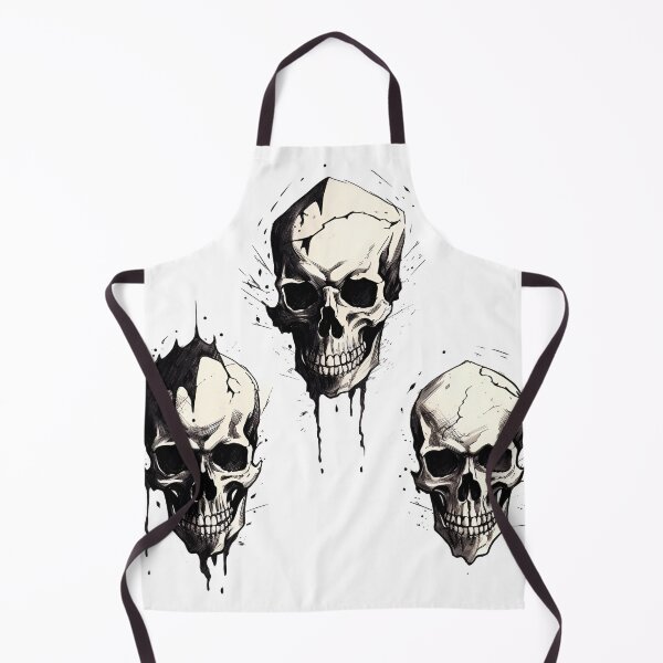 Item preview, Black and white skull pattern designed and sold by dcrc.