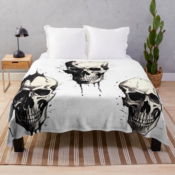 Item preview, Black and white skull pattern designed and sold by dcrc.