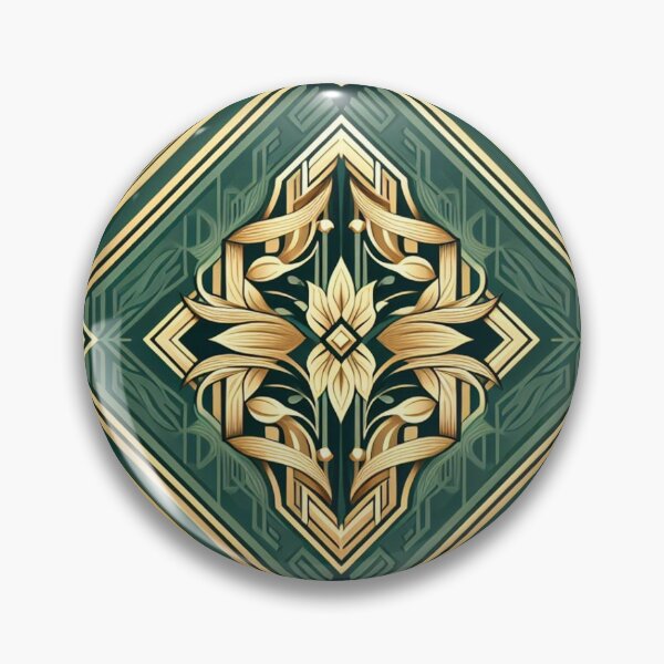 Item preview, Emerald Art Deco Wallpaper 2 designed and sold by ollie-shop.