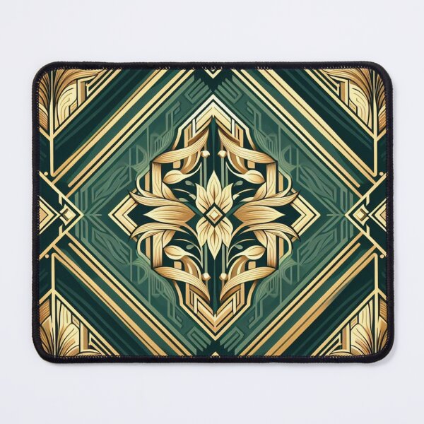 Item preview, Emerald Art Deco Wallpaper 2 designed and sold by ollie-shop.