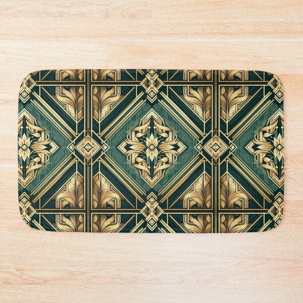Item preview, Emerald Art Deco Wallpaper 2 designed and sold by ollie-shop.