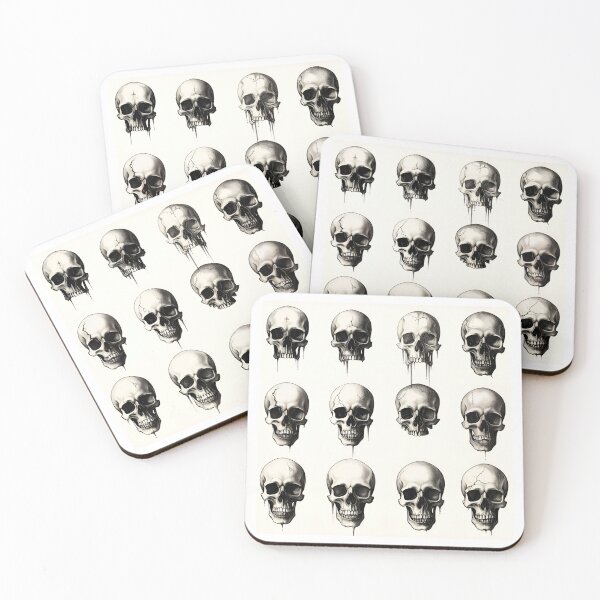 Item preview, black and white skull pattern designed and sold by dcrc.