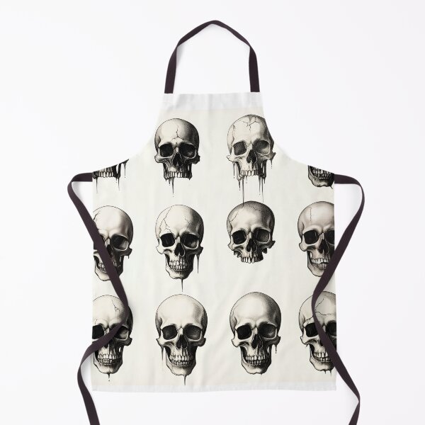 Item preview, black and white skull pattern designed and sold by dcrc.