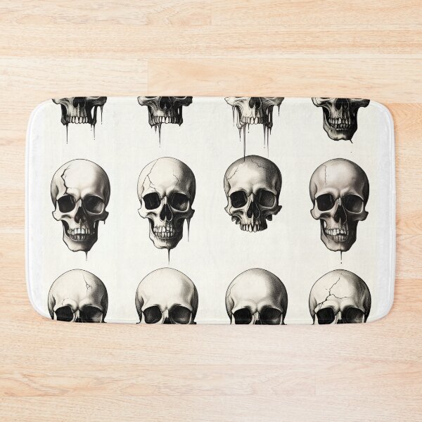 Item preview, black and white skull pattern designed and sold by dcrc.