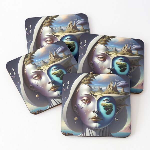 Item preview, A Surreal Fantasy Portrait Landscape  designed and sold by artmanikin.