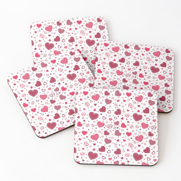 Item preview, pink and red heart pattern designed and sold by xostarboyxo.