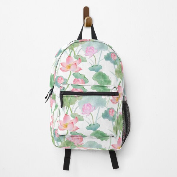 Item preview, Watercolor pink lotus flower designed and sold by inkbearblue.