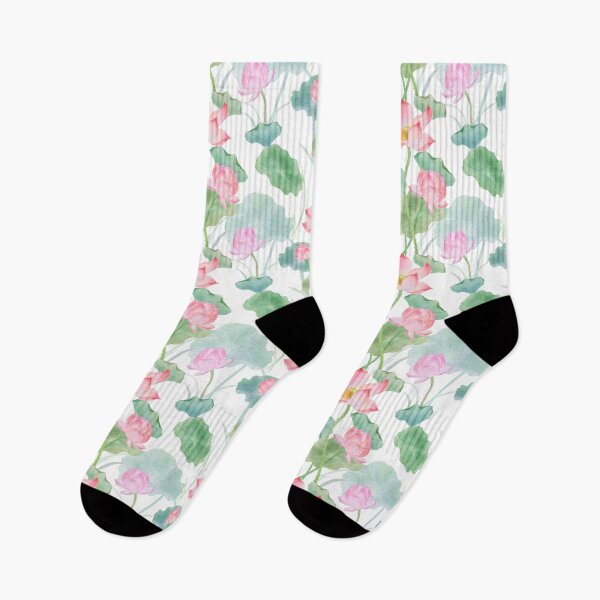 Item preview, Watercolor pink lotus flower designed and sold by inkbearblue.
