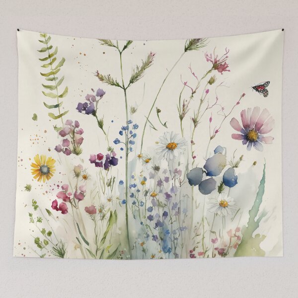 Item preview, Wildflowers meadow art designed and sold by CosmicAnomaly.