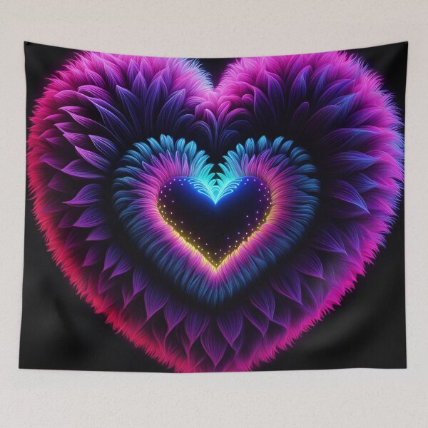 Item preview, Beautiful purple, fluffy, feathery heart! designed and sold by Zen-Hues.