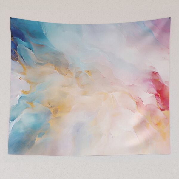 Item preview, Dreamy Pastel Rainbow Ocean Coral Resin Pour Art designed and sold by PaperScaped.