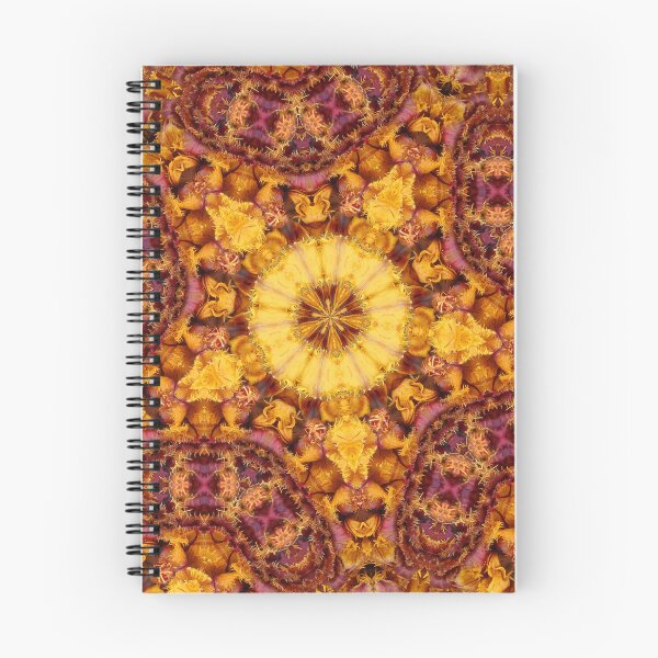 Item preview, Yellow and brown caleidoscope pattern of strange spiky tulip leaves designed and sold by DahliaVivaldi.