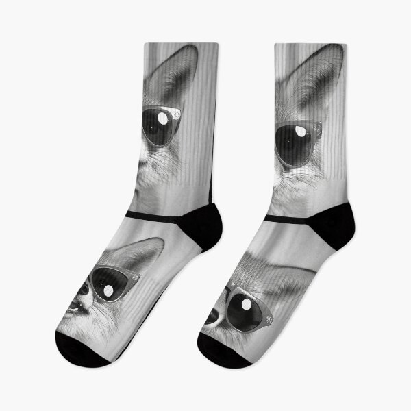 Item preview, Funny Fox Photobooth Session Retro Vintage Black and White designed and sold by PrintShangri-La.