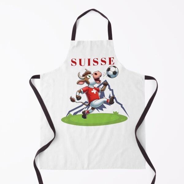 Item preview, Switzerland soccer Flag Funny Swiss cow designed and sold by Oz64.
