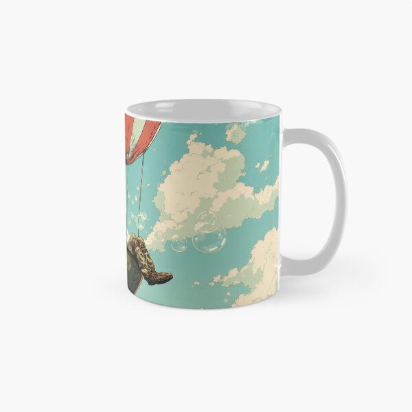 Item preview, Surreal scuba diver in a tub, hanging on a hot airballoon designed and sold by Rebelka.