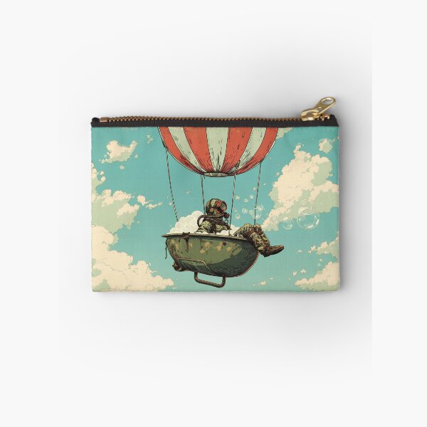 Item preview, Surreal scuba diver in a tub, hanging on a hot airballoon designed and sold by Rebelka.