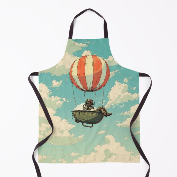 Item preview, Surreal scuba diver in a tub, hanging on a hot airballoon designed and sold by Rebelka.