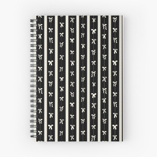 Item preview, Coquette beige Bows on a black and beige stripes background pattern designed and sold by marufemia.