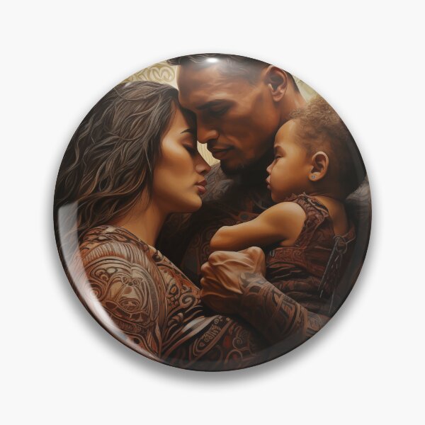 Item preview, Whanau...beautiful Maori family designed and sold by ArtbyJanineTate.