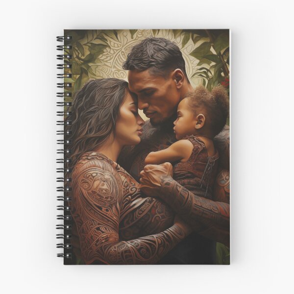 Item preview, Whanau...beautiful Maori family designed and sold by ArtbyJanineTate.