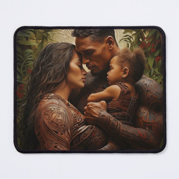 Item preview, Whanau...beautiful Maori family designed and sold by ArtbyJanineTate.